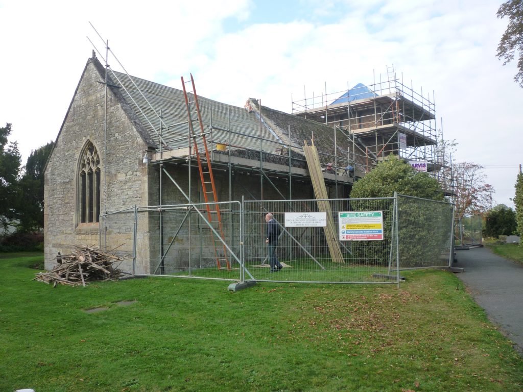 Roof Repairs On Peopleton Church